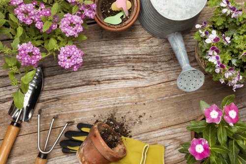 Professional planting services in Sutton for a residential garden border