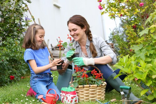 Professional landscapers in Sutton creating a well-designed garden space