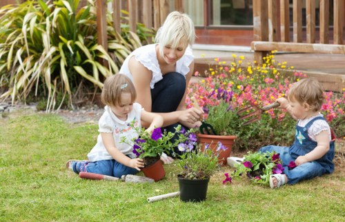 Seasonal lawn maintenance work for a Sutton property